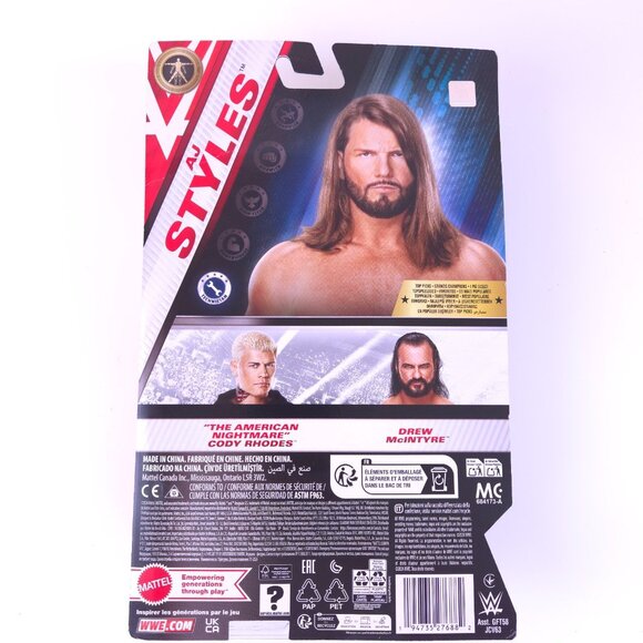 AJ Styles WWE Main Event Series Top Pick Action Figure Mattel - Picture 3 of 5